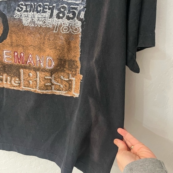 Vintage 90s Levi’s Medium Single Stitch Black Logo Graphic T-Shirt - Picture 5 of 11